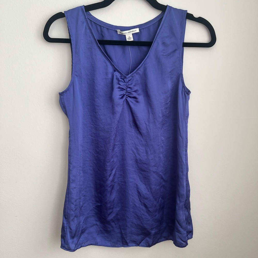 Banana Republic Blue Sleeveless Blouse